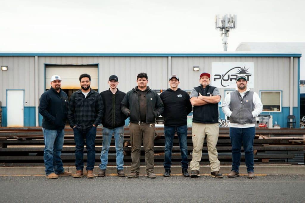 custom steel fabrication team